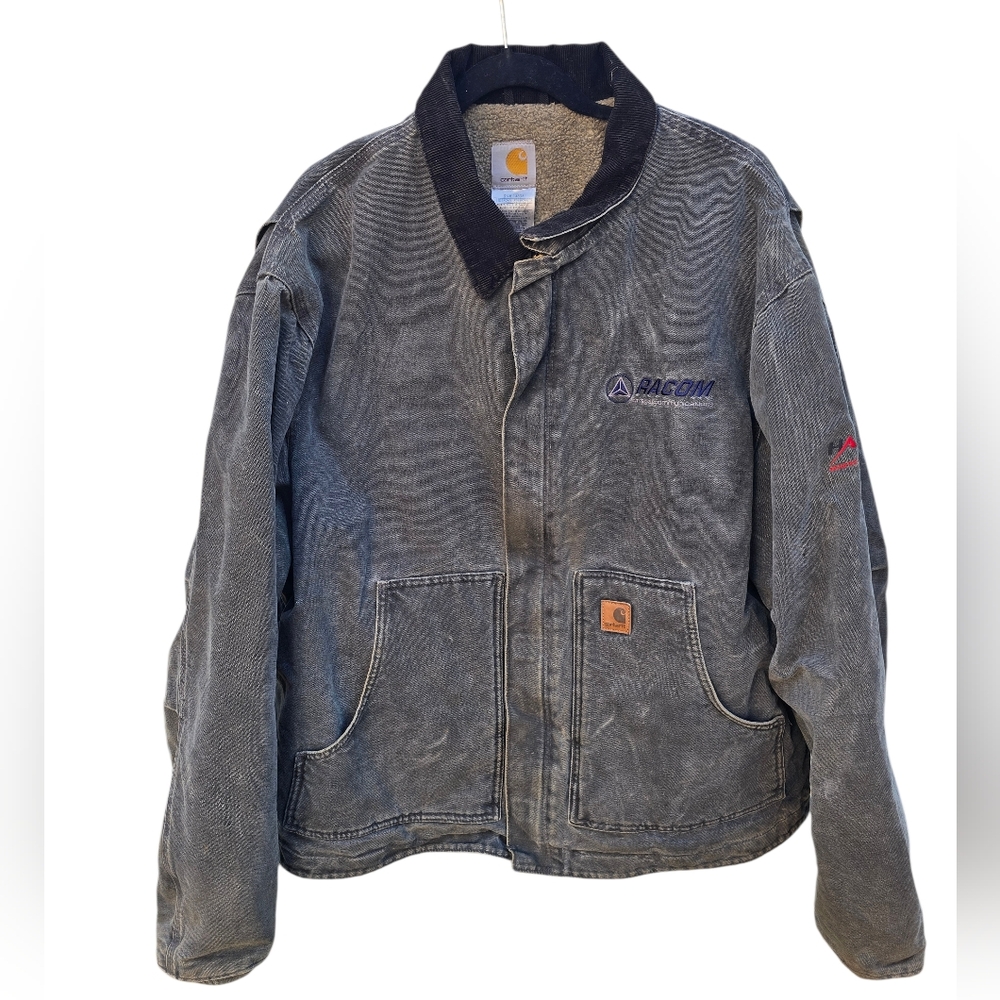 Carhartt Men's Vintage Dearborn Sherpa Lined Leather Patch Jacket J164 PTL 2XLT